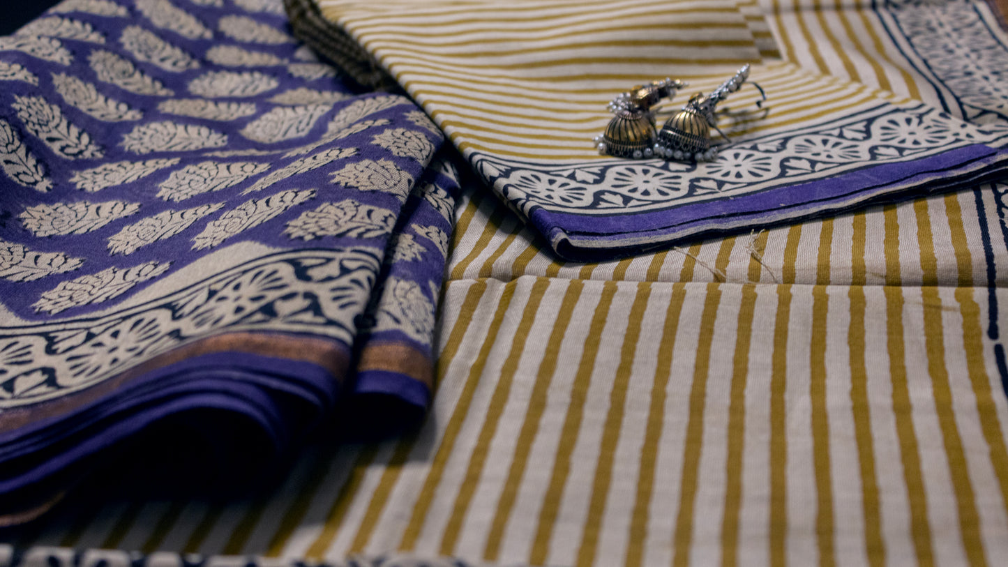 Purple Chanderi Suit
