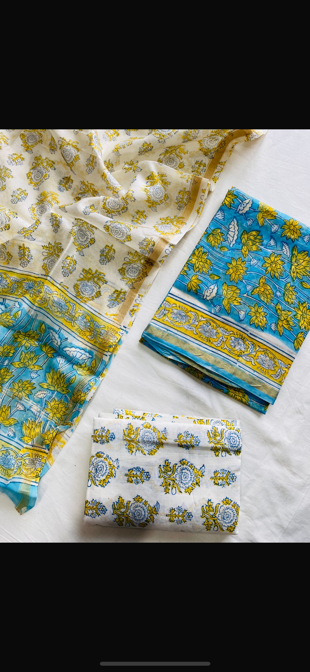 Blue Lotus Chanderi Suit