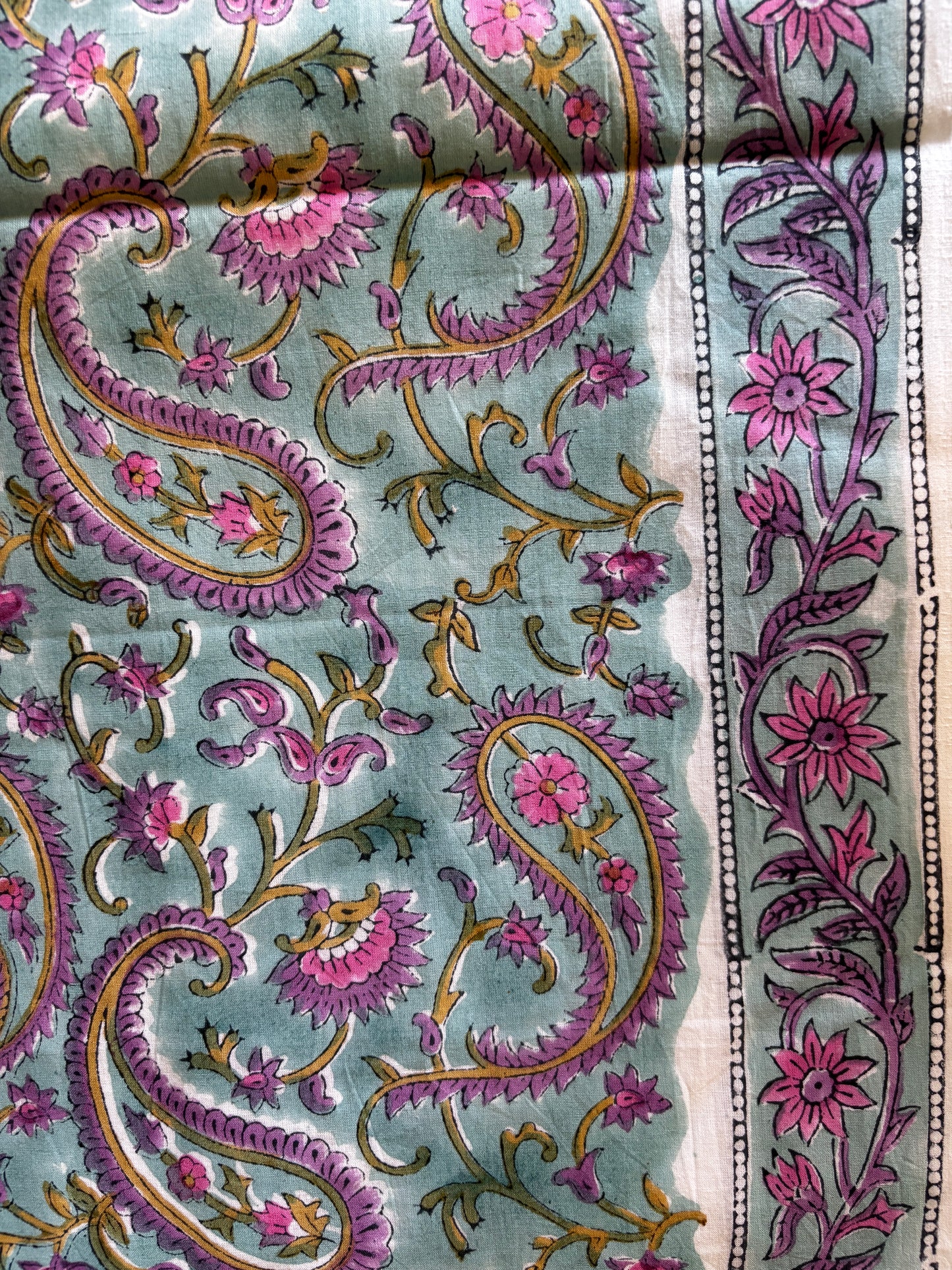 Blue Paisley Mul Cotton Suit