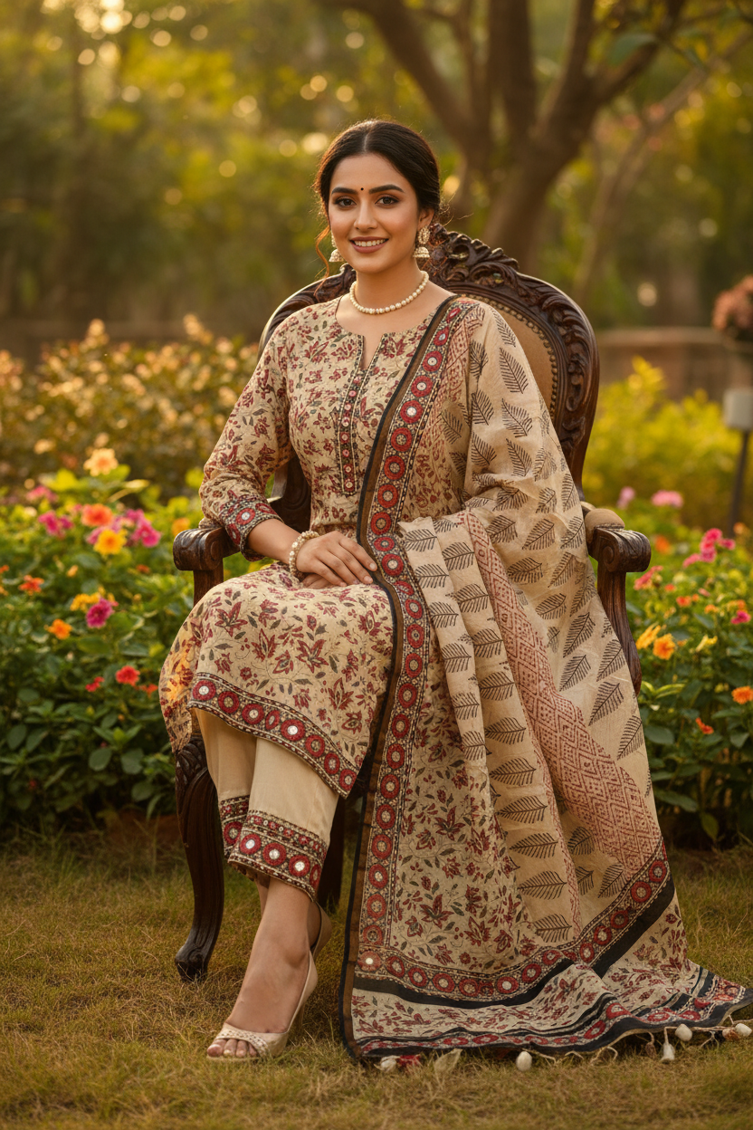 Traditional Chanderi Suit