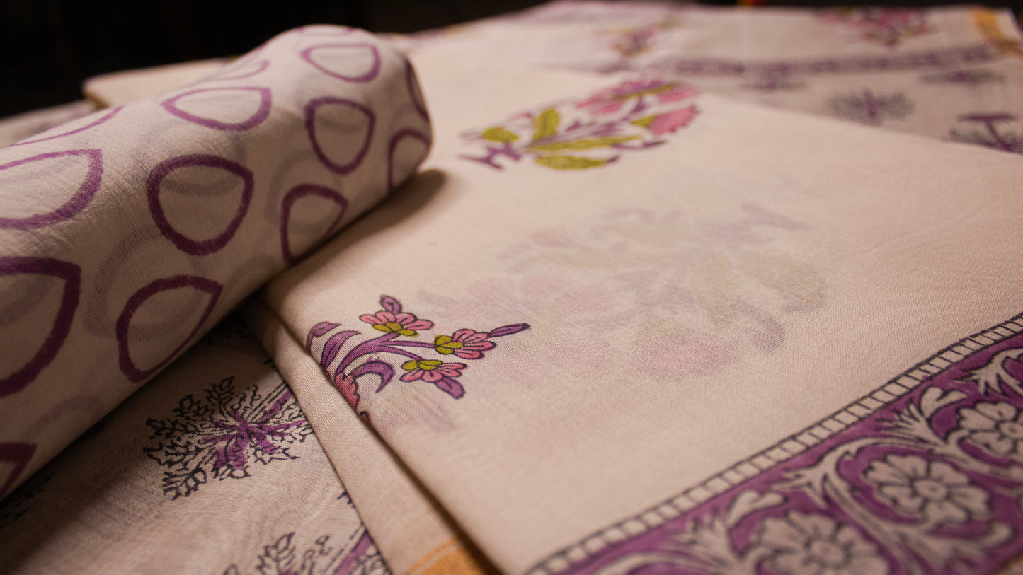 Purple Chanderi Suit