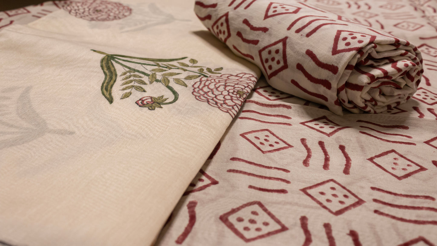 Maroon Chanderi Suit