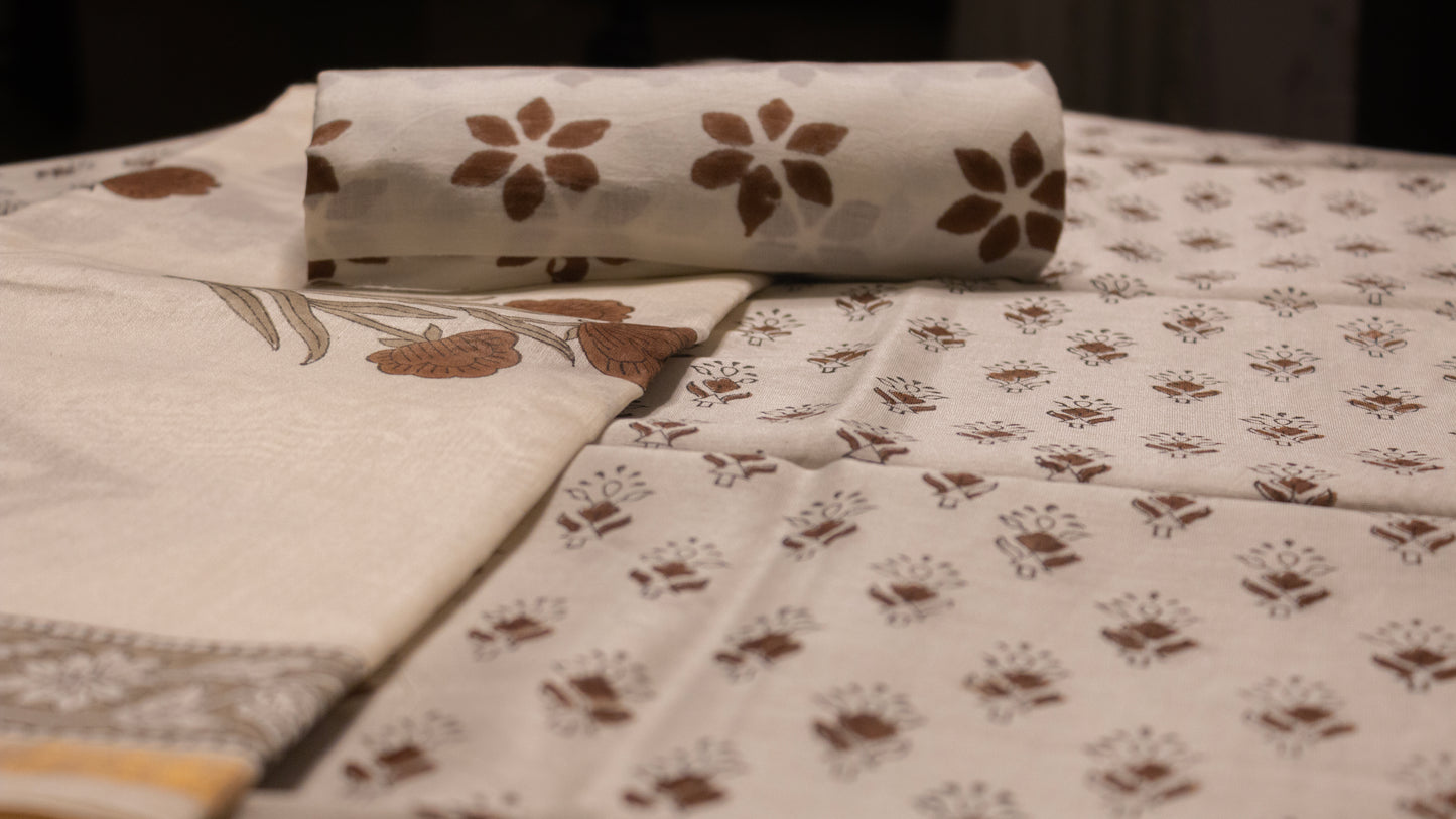 Brown Chanderi Suit