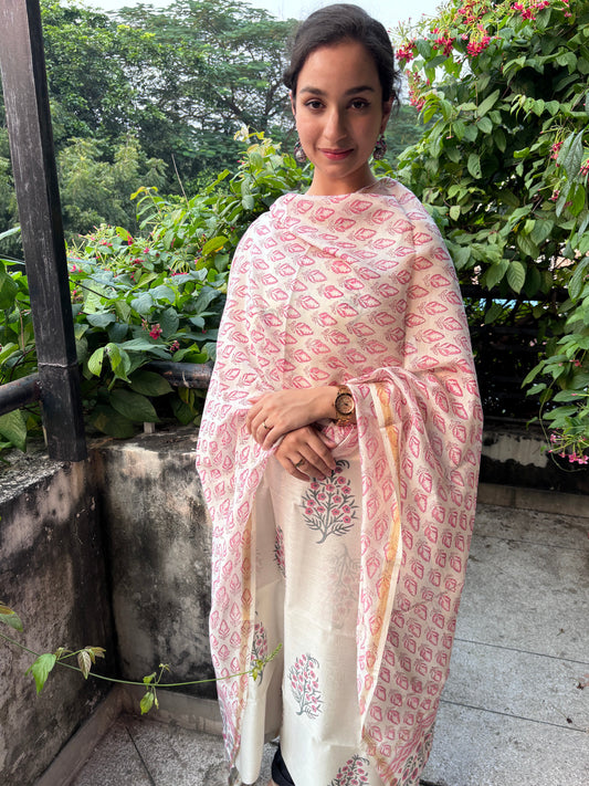 Pink Chanderi Suit