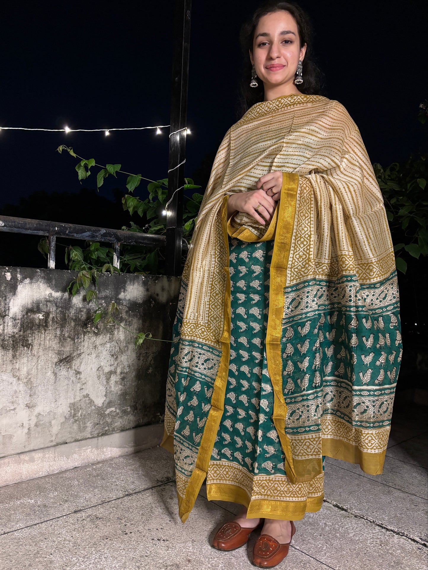 Green Maheshwari Suit