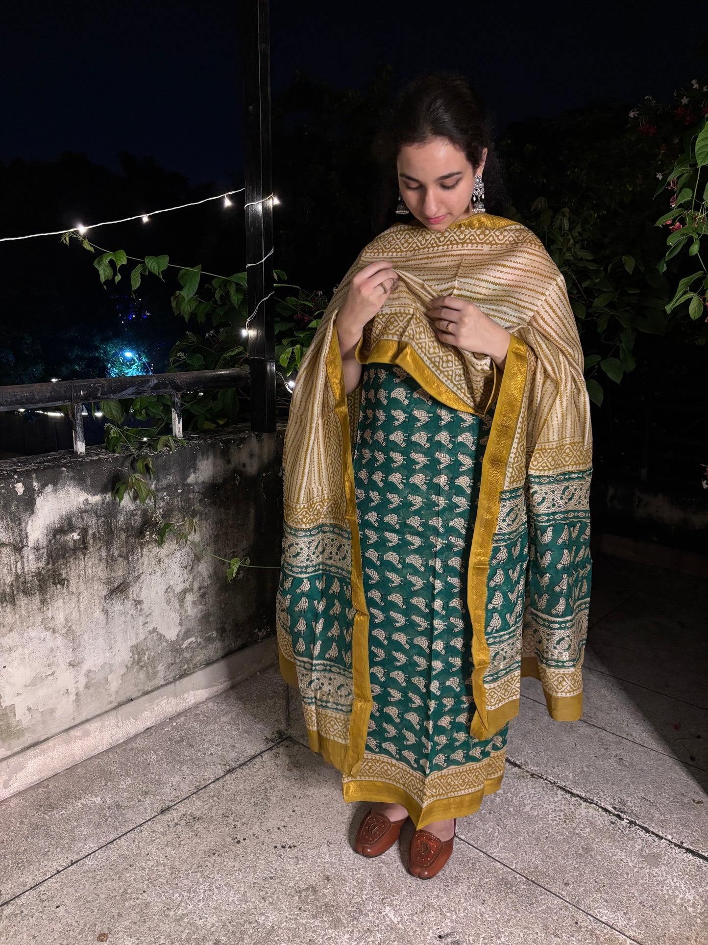 Green Maheshwari Suit