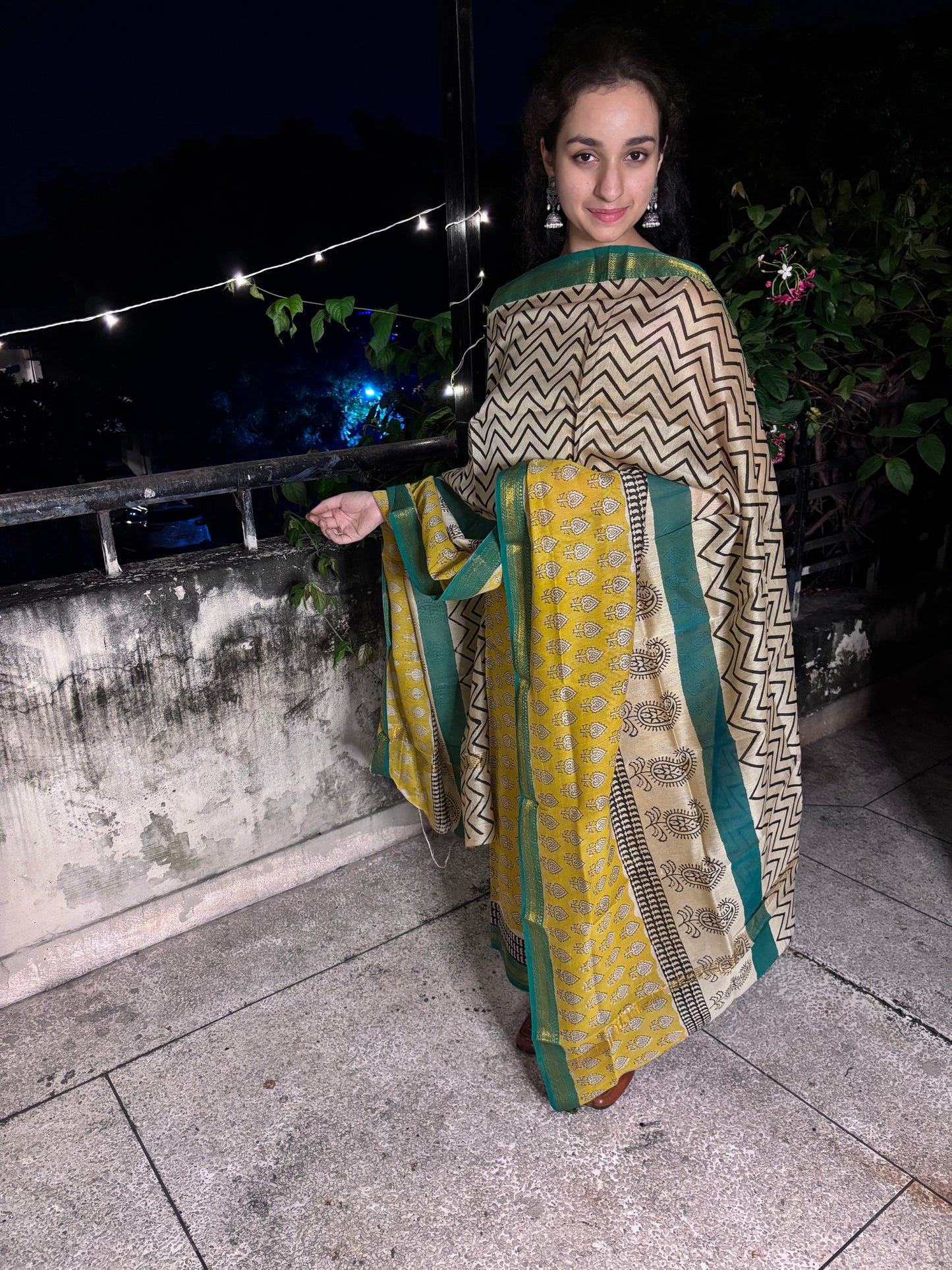 Yellow Maheshwari Suit