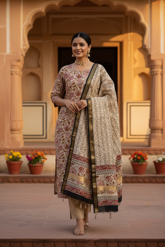 Traditional Maheshwari Suit