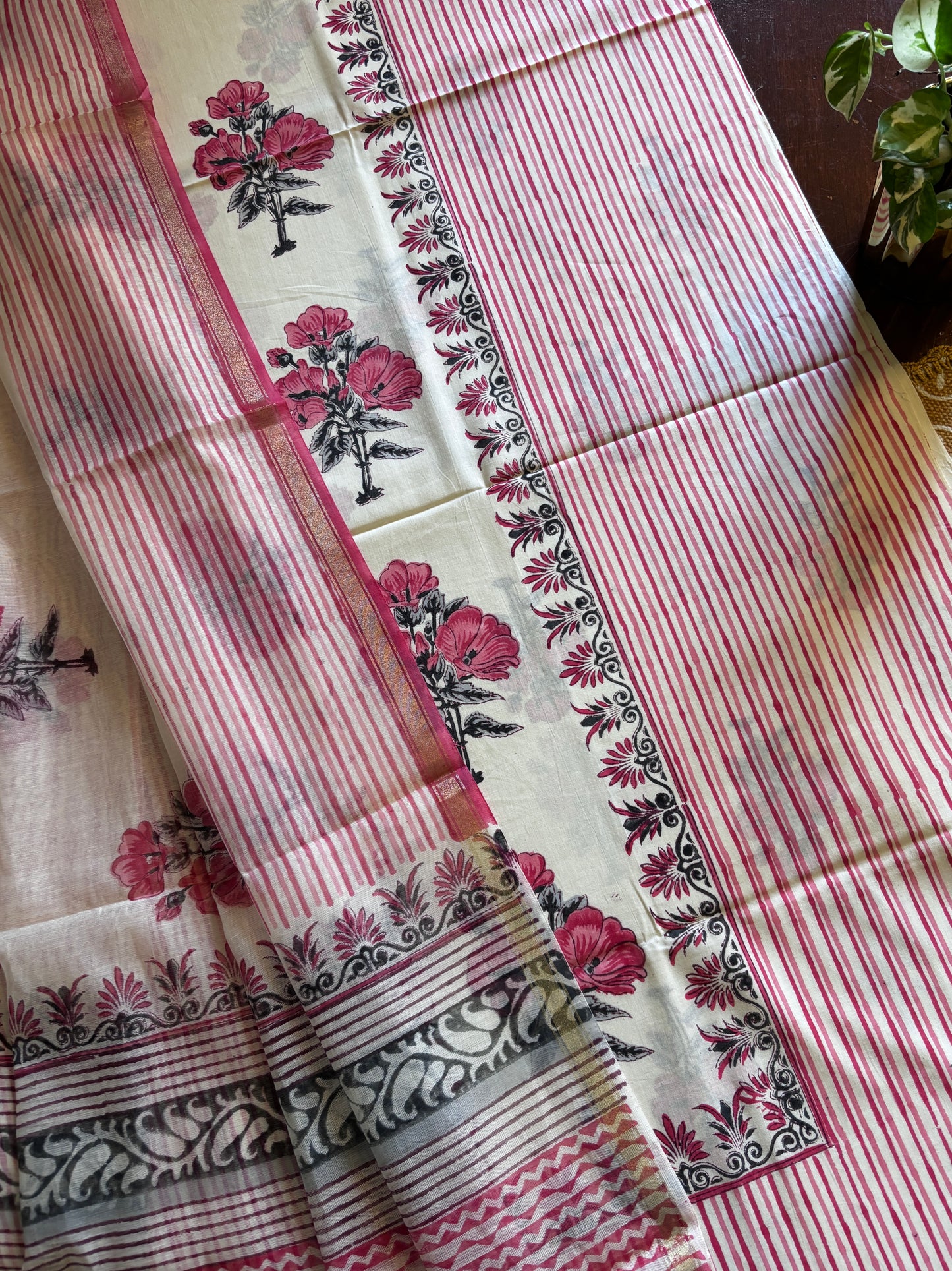 Pink Handblocked Suit