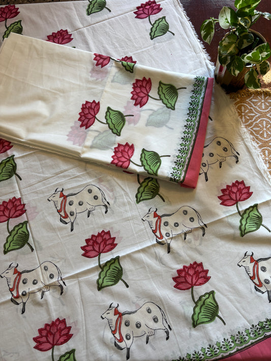 Red Lotus Handblocked Suit