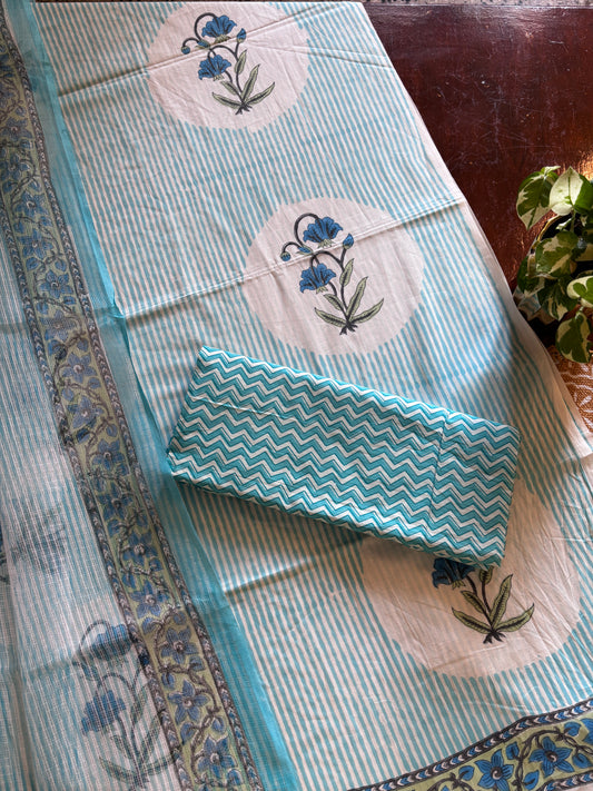 Blue Handblocked Suit