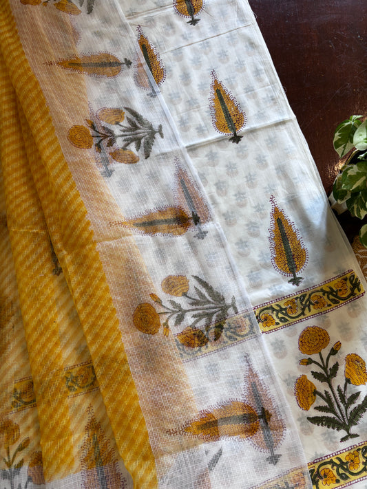 Yellow Handblocked Suit