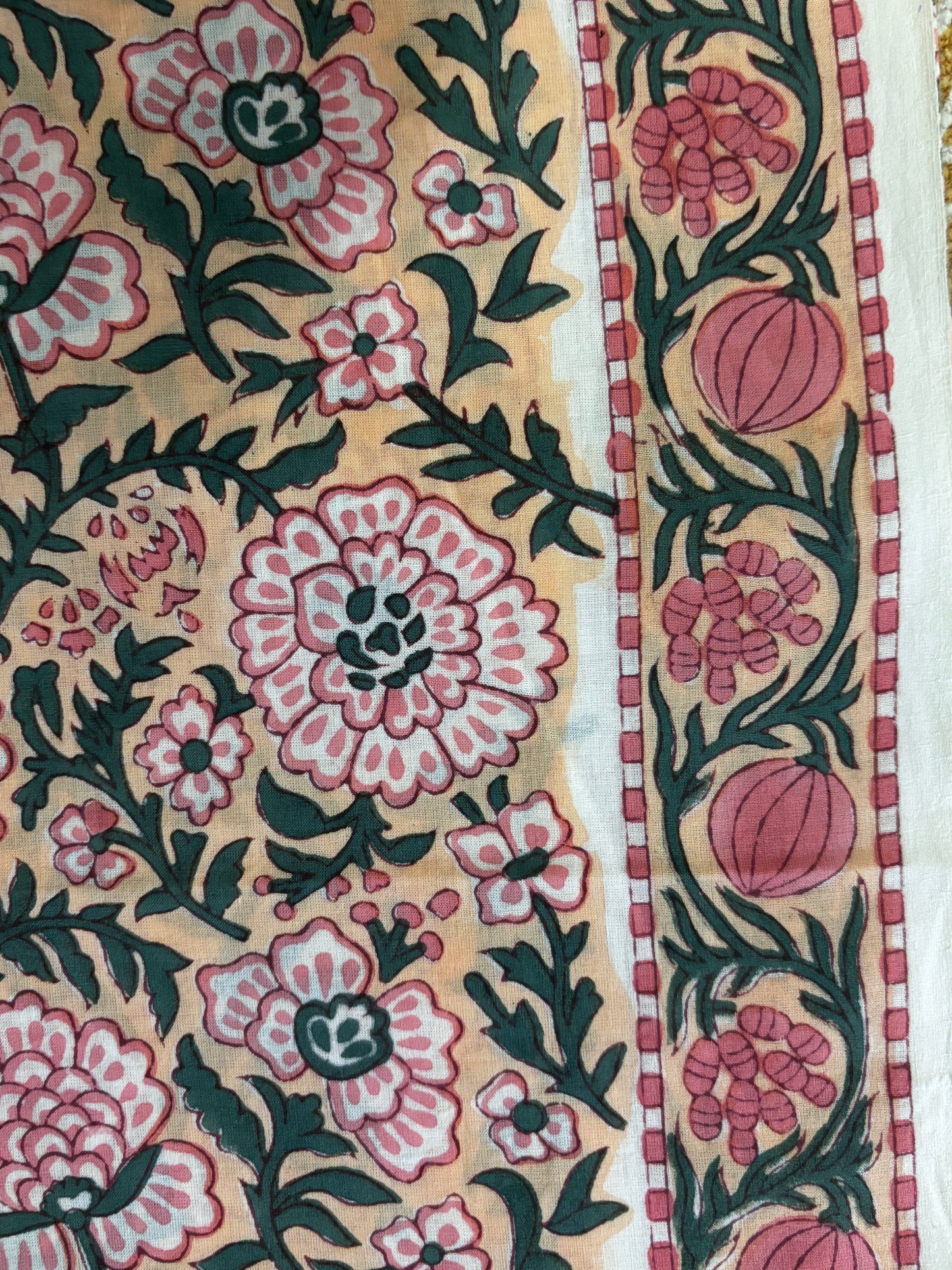 Peach Pink Handblocked Suit