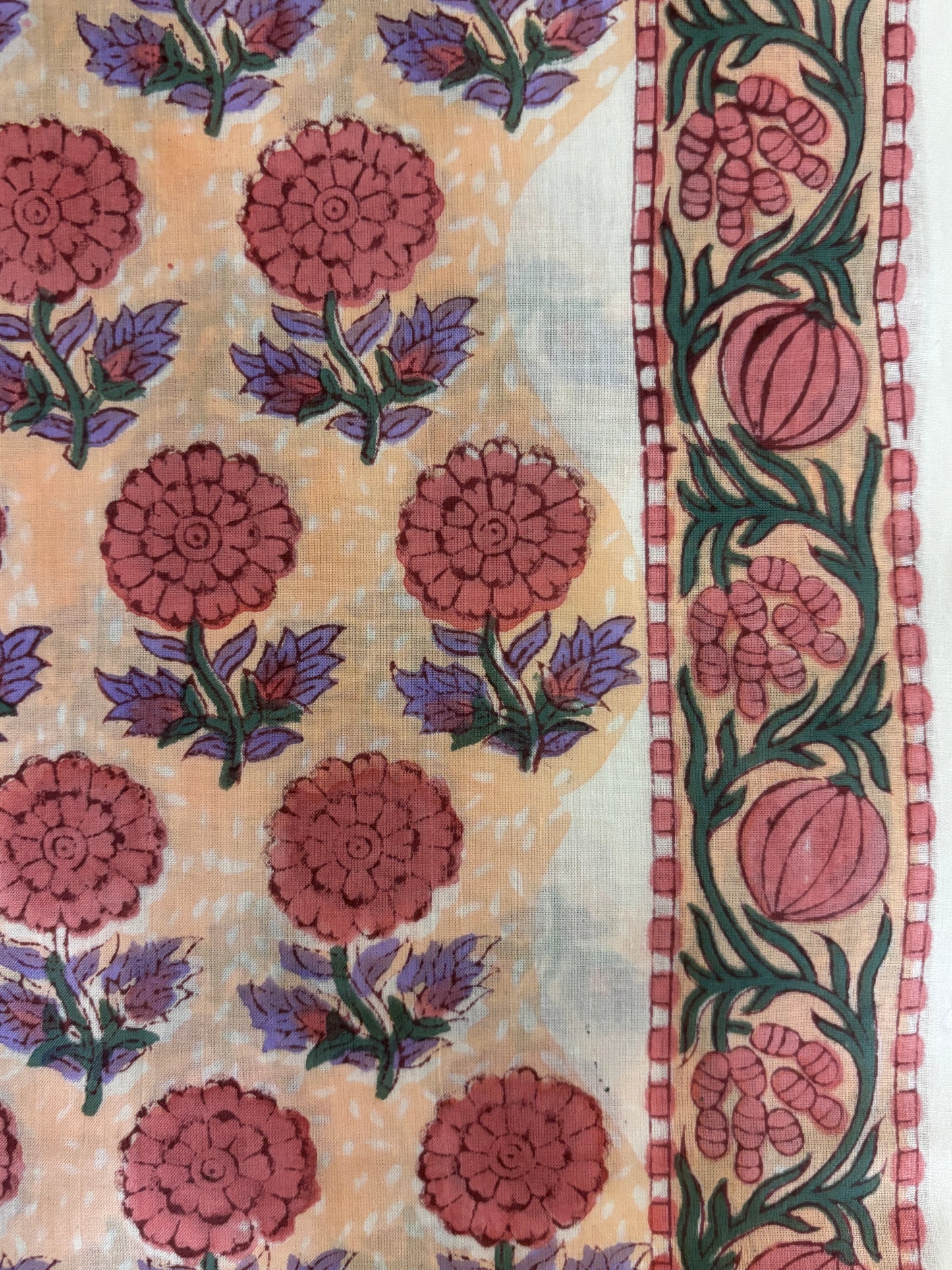 Peach Pink Handblocked Suit