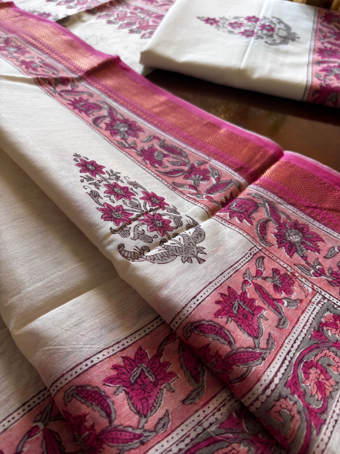 Pink Maheshwari suit