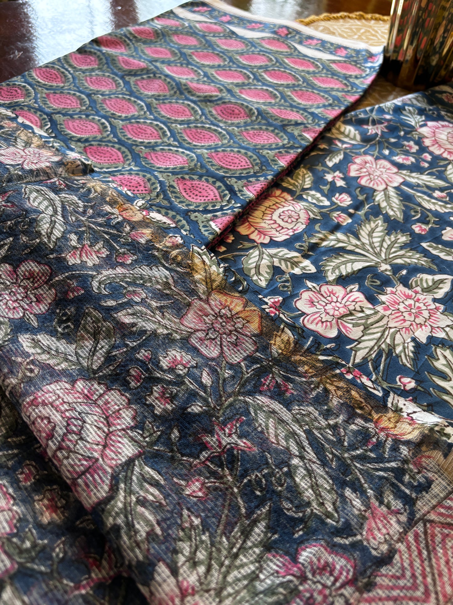 Deep Blue Handblocked Suit