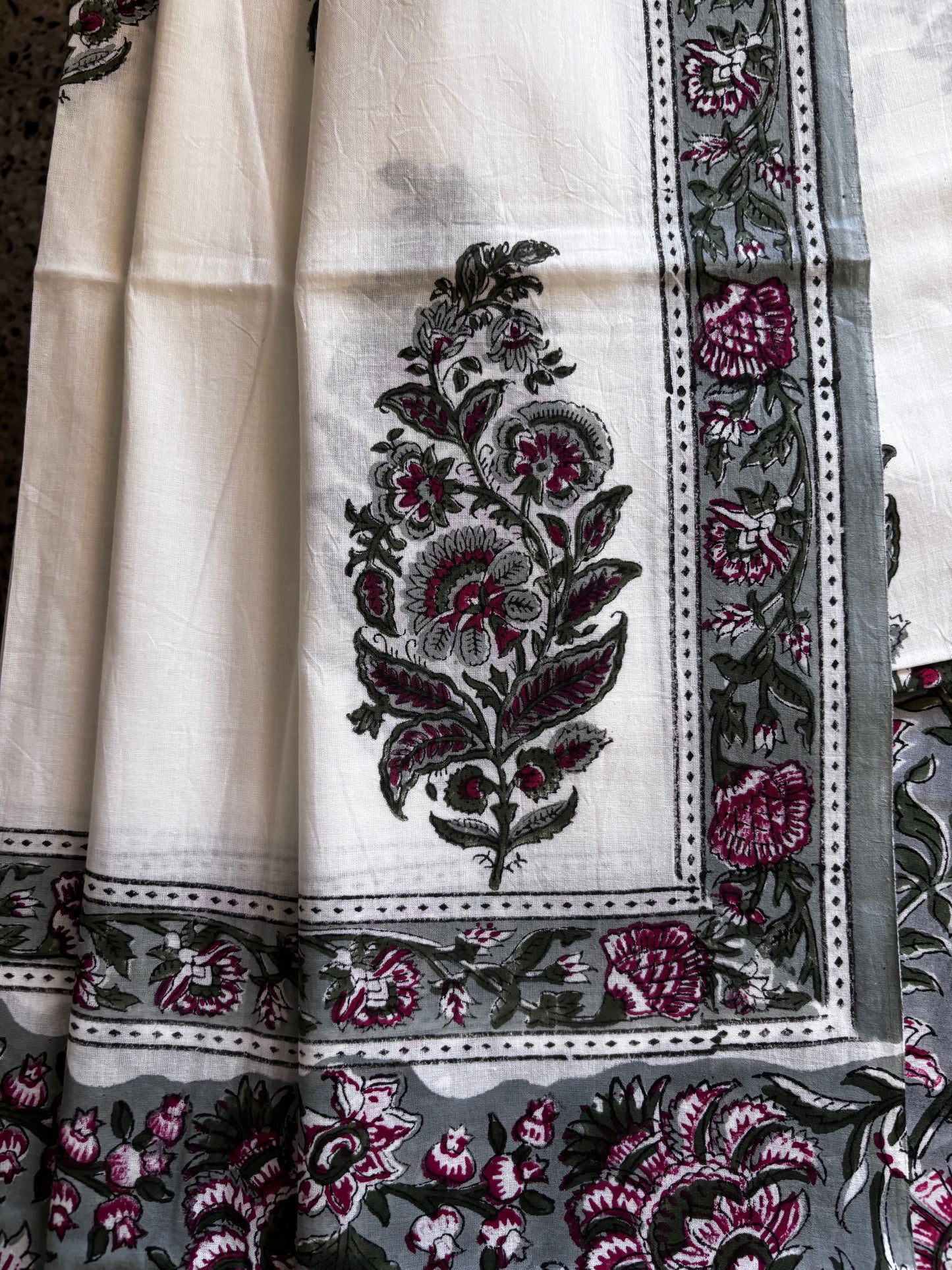Grey Jaal Mul Cotton Suit