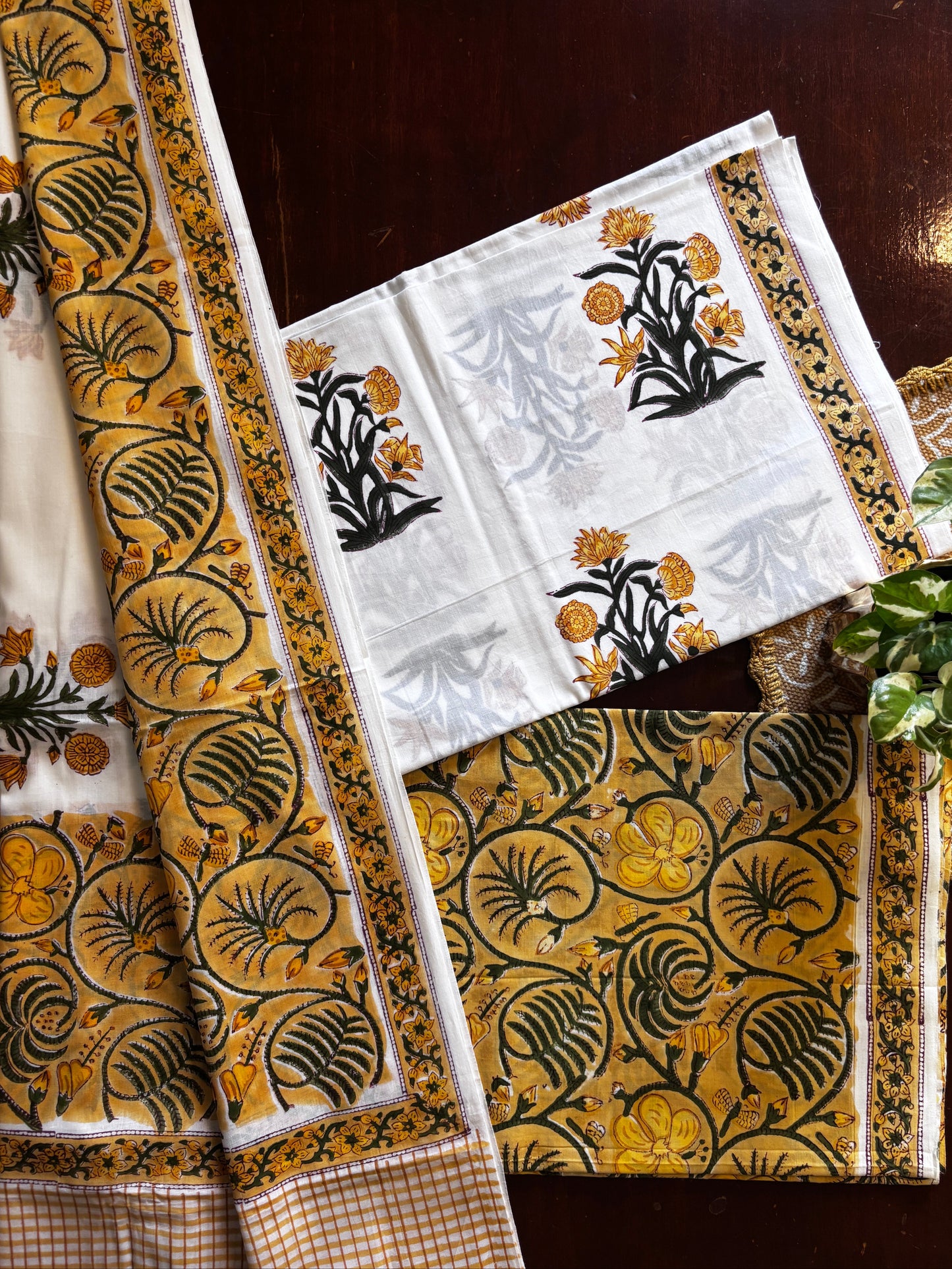 Mustard Yellow Mul Cotton Suit