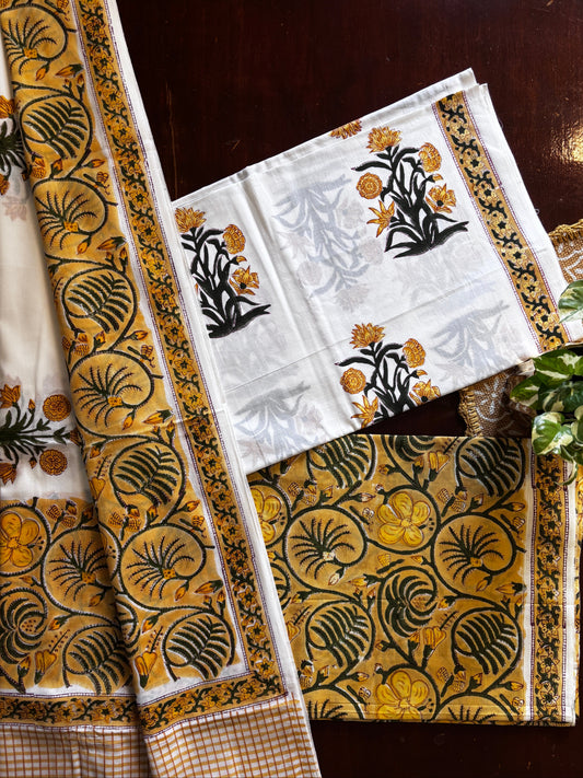 Mustard Yellow Mul Cotton Suit