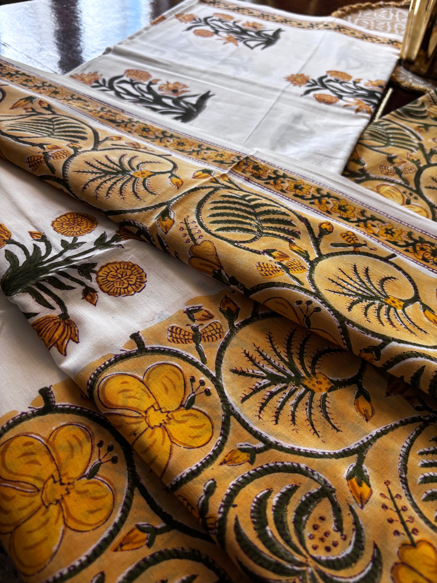 Mustard Yellow Mul Cotton Suit