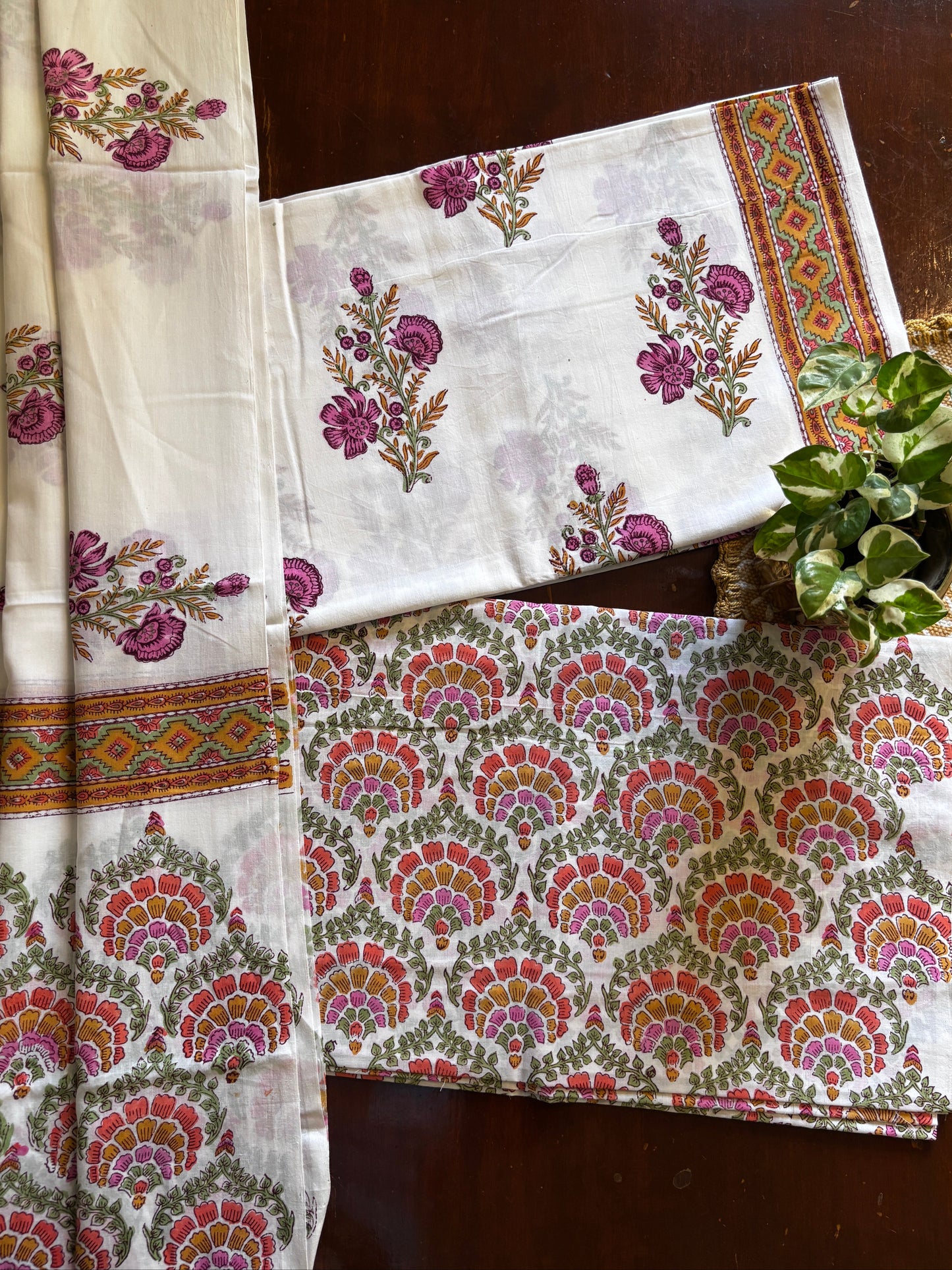 Pink Boota Mul Cotton Suit