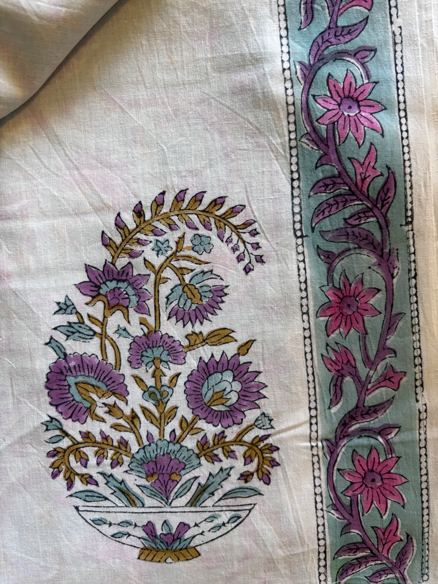 Blue Paisley Mul Cotton Suit