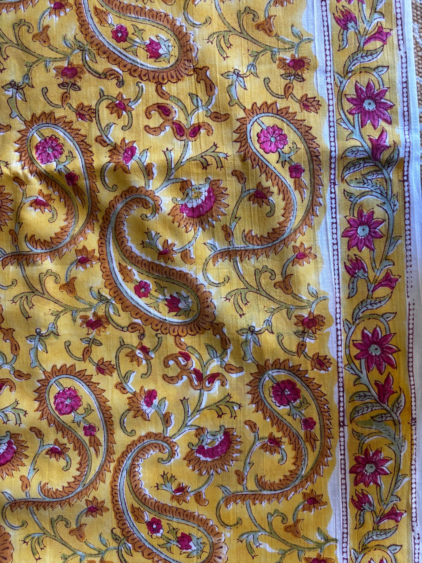 Yellow Paisley Mul Cotton Suit