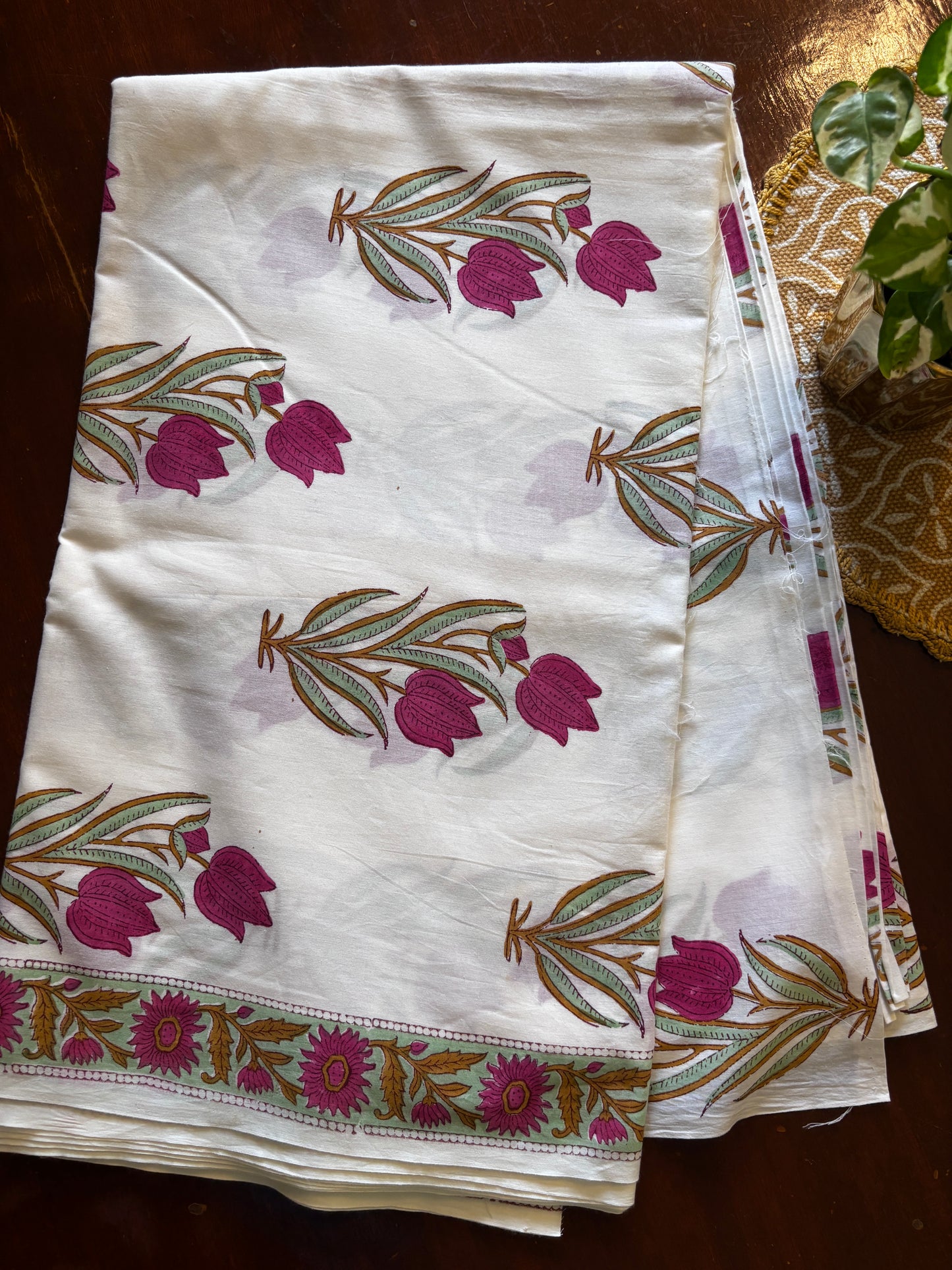 Pink Boota Fabric
