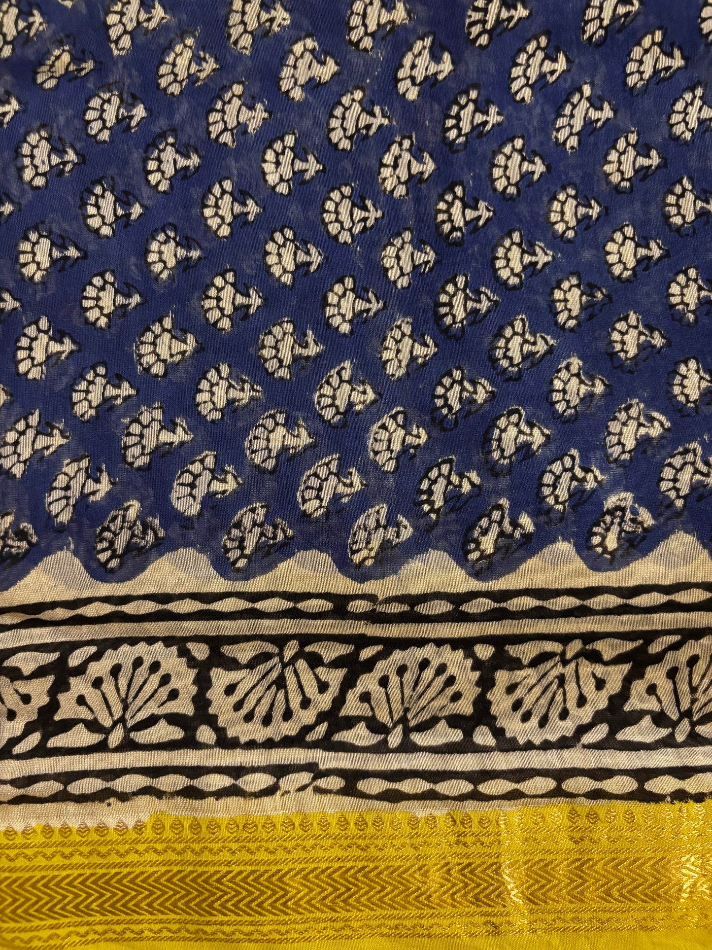 Blue Booti Maheshwari Suit