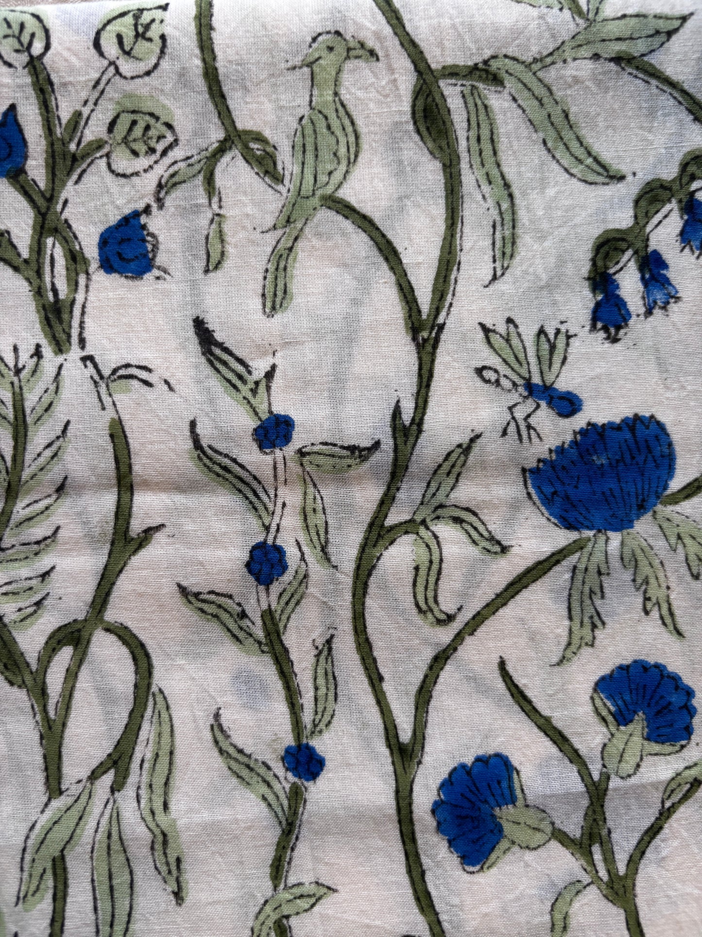 Blue Flower Mughal Boota Suit