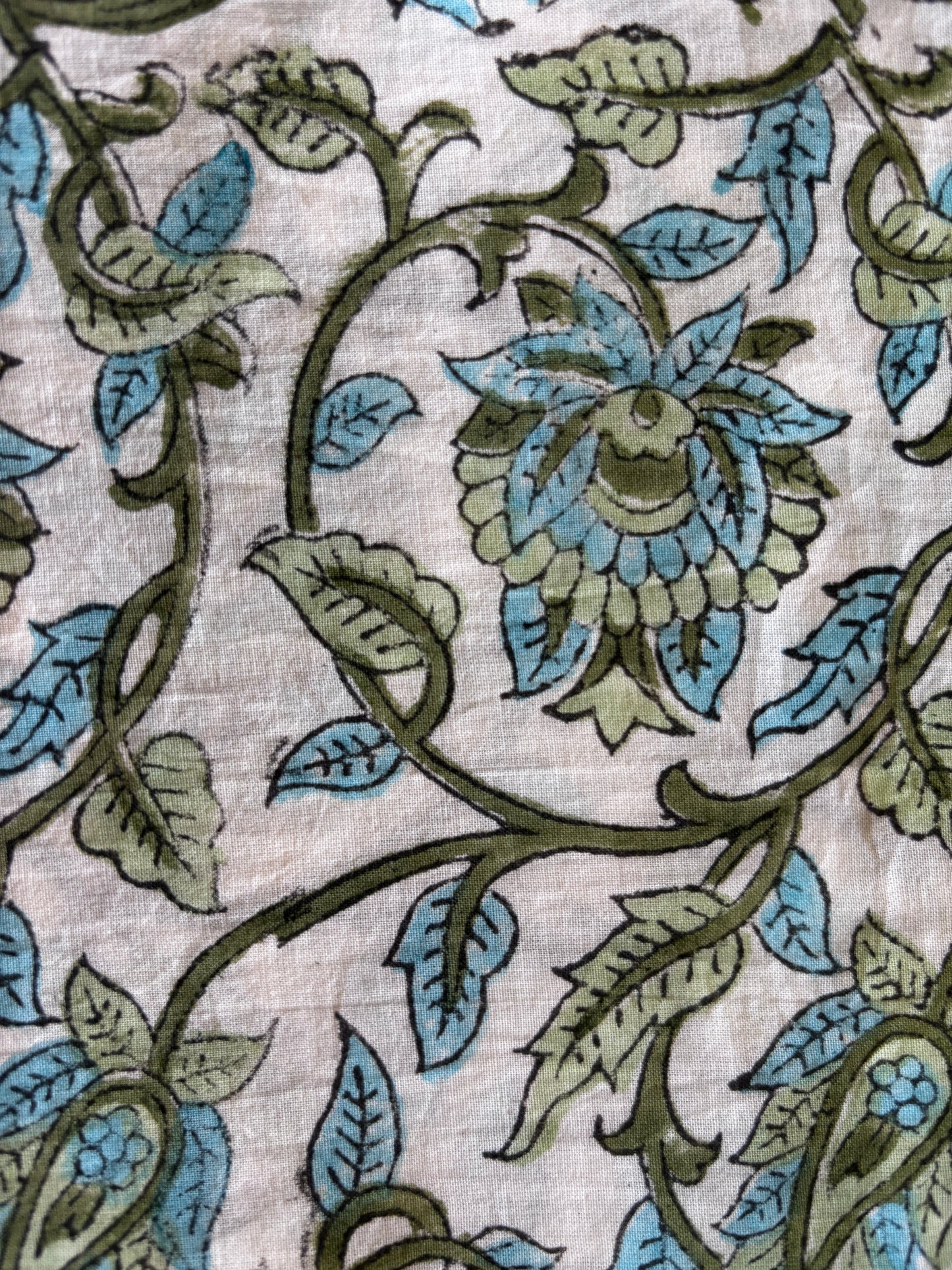Blue Mughal Jaal Chanderi Suit