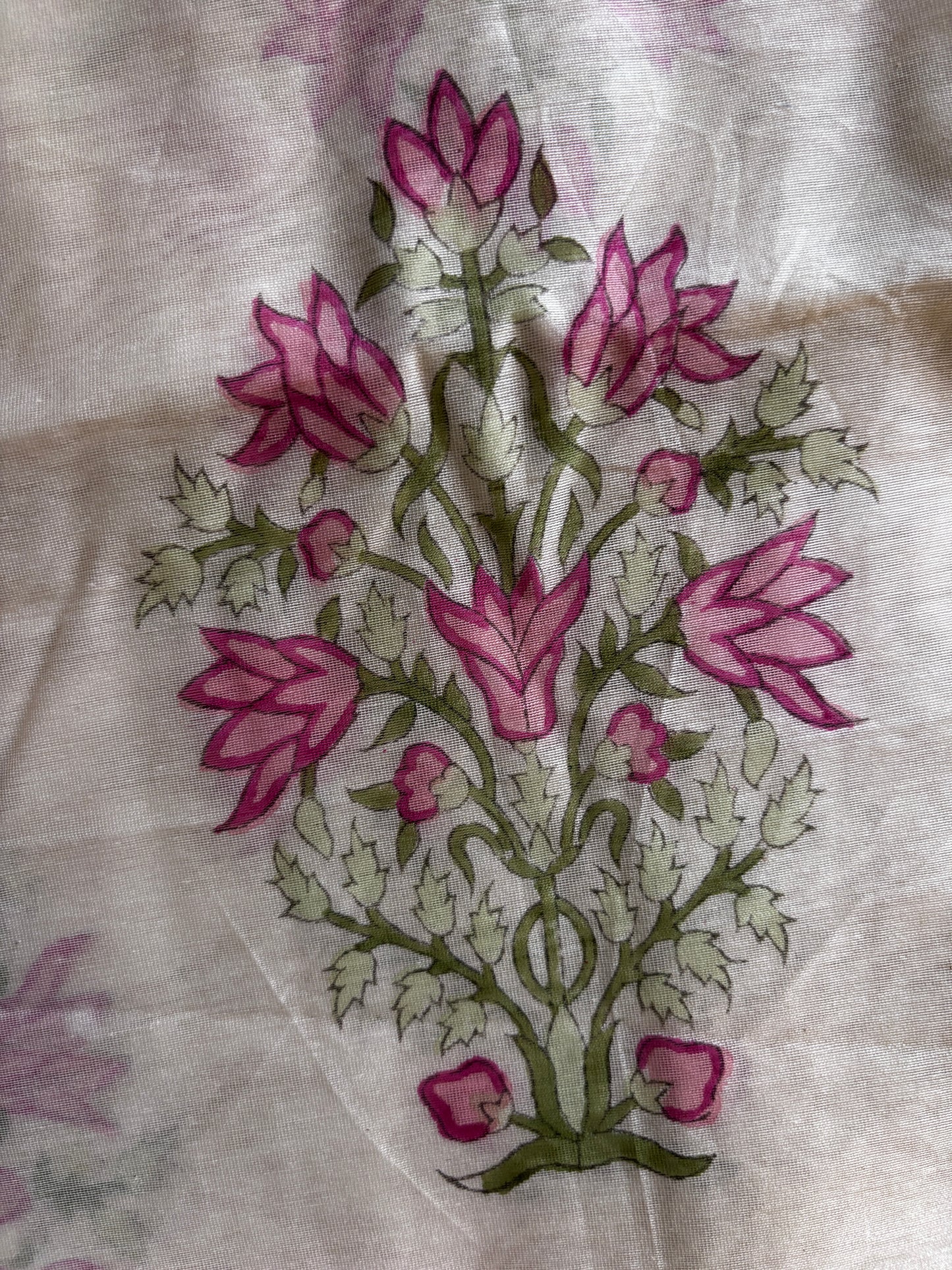 Pink Mughal Jaal Chanderi Suit