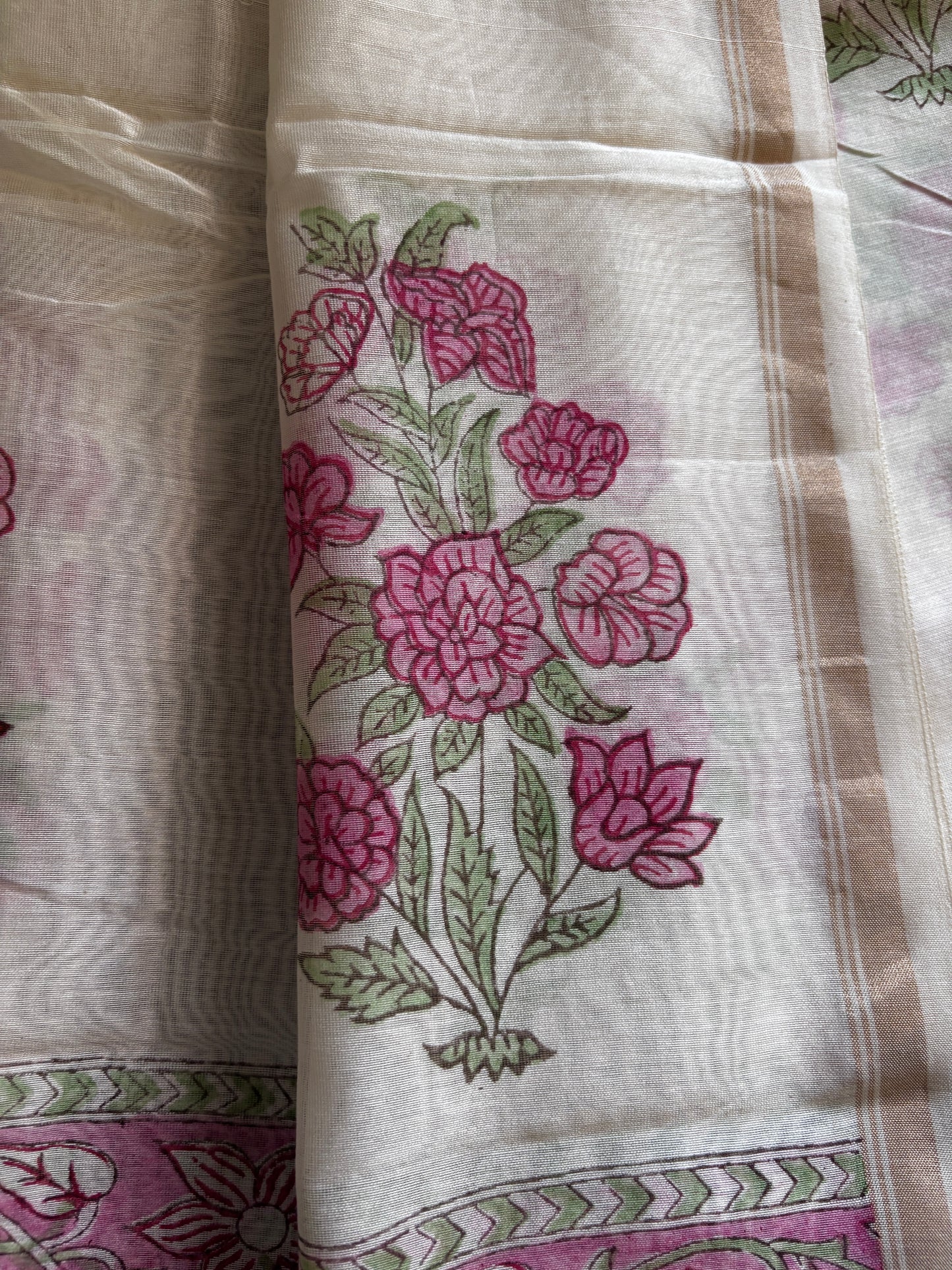 Pink Mughal Boota Chanderi Suit