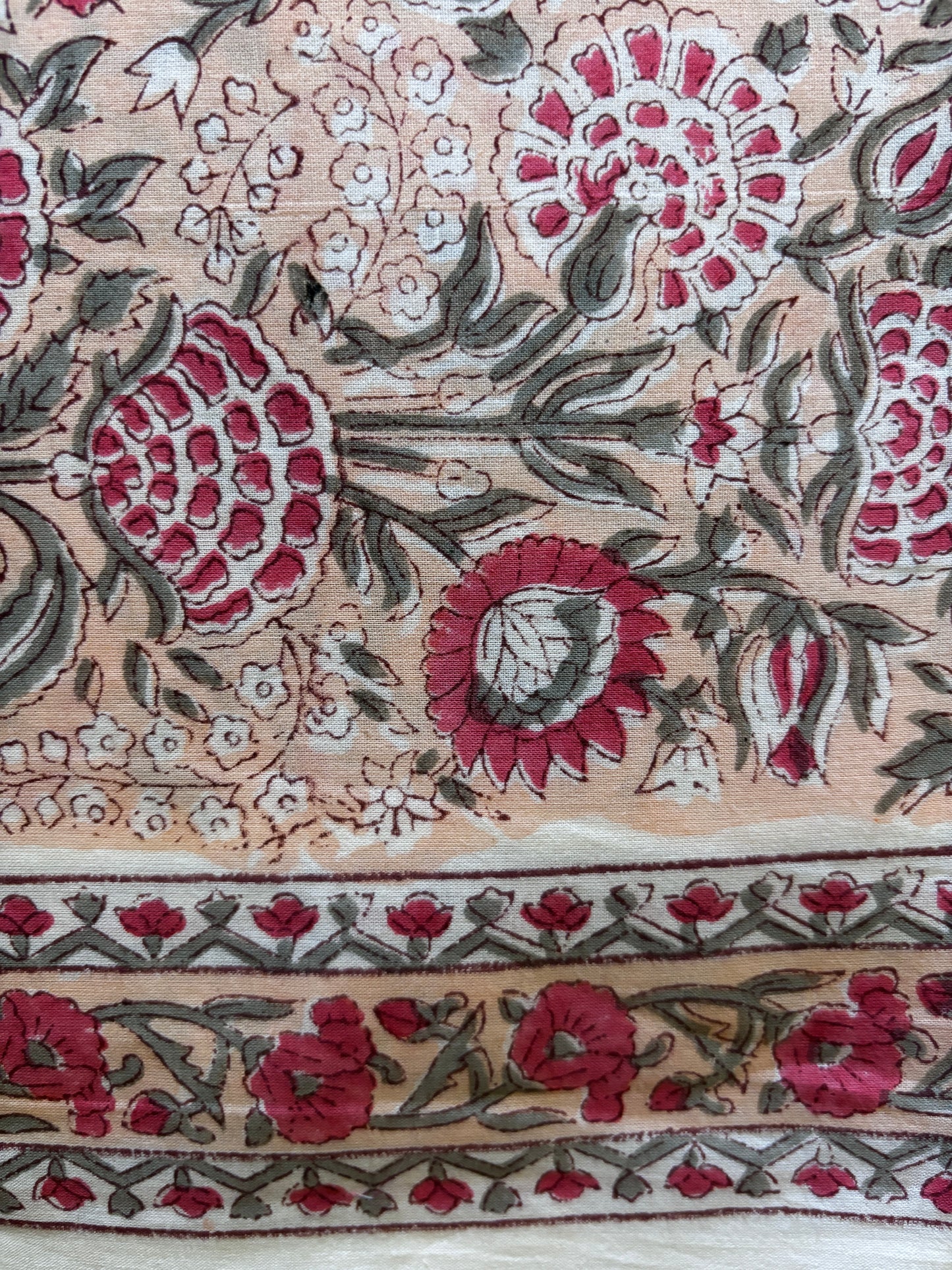 Peach Jaal Fabric