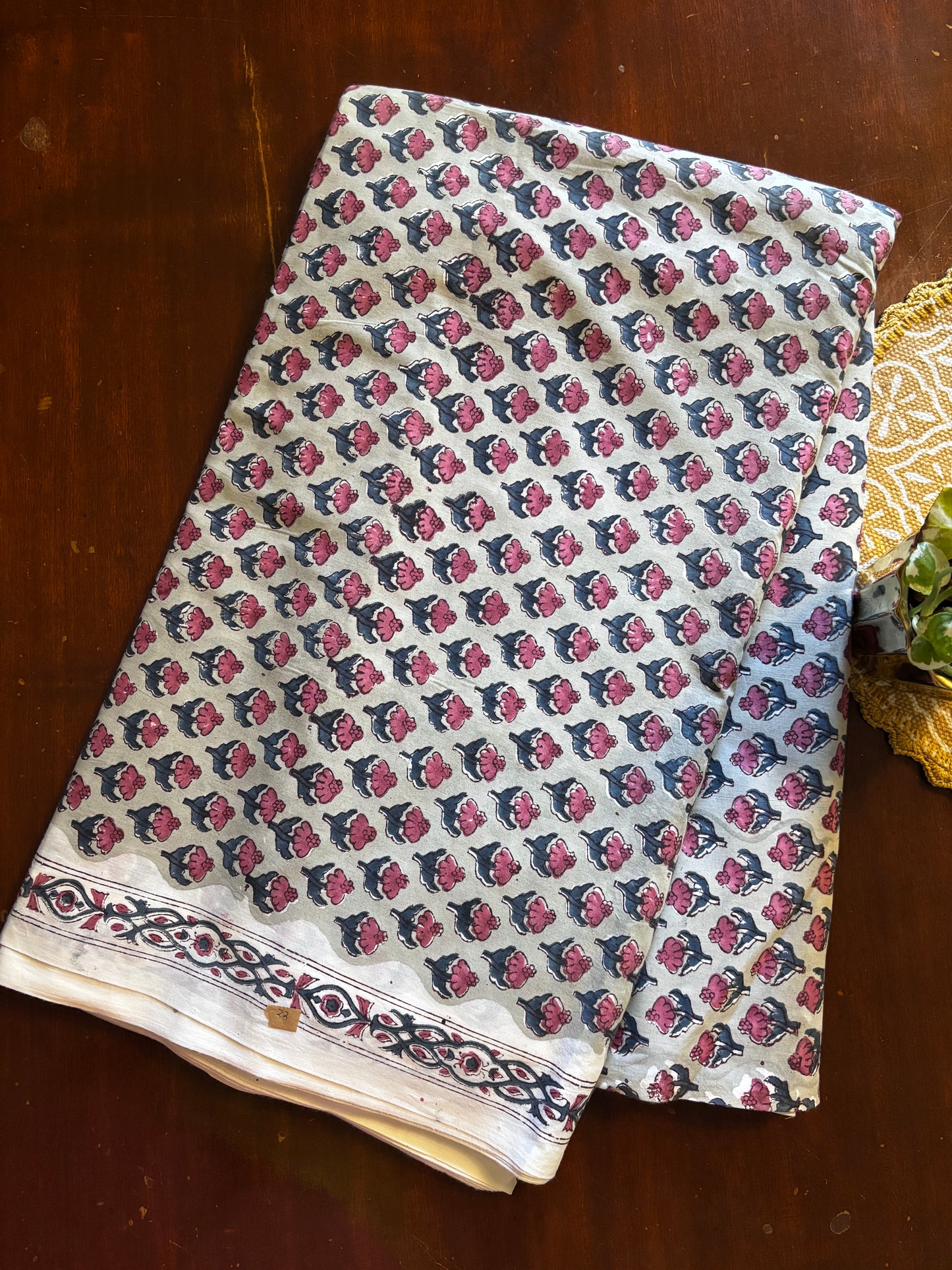 Grey Booti Fabric