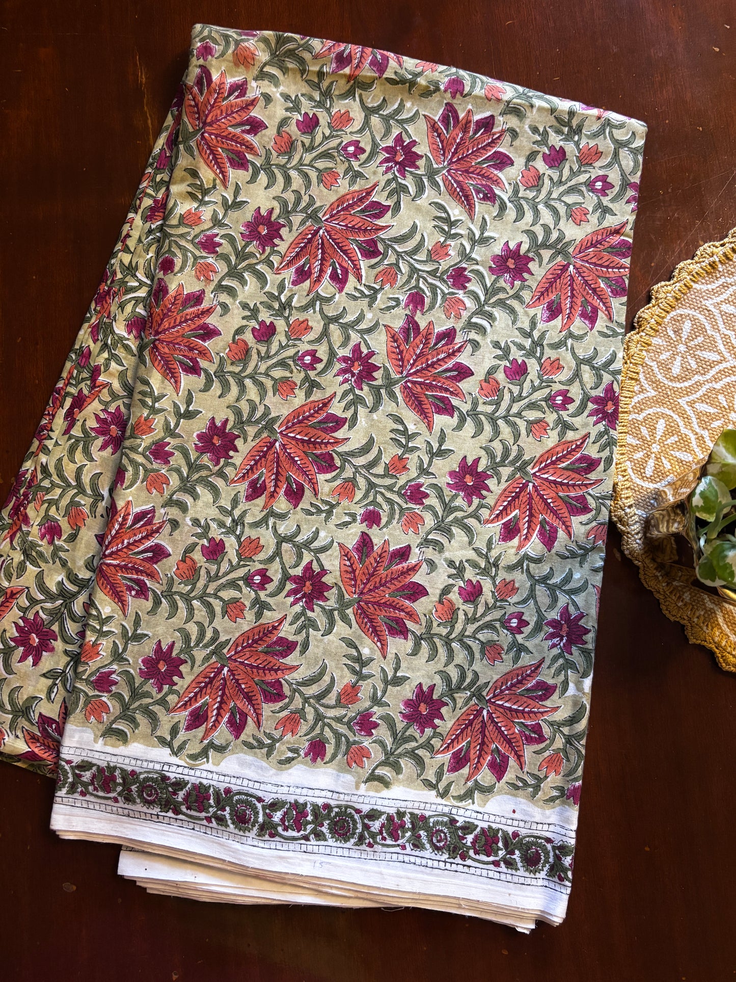 Green Jaal Fabric