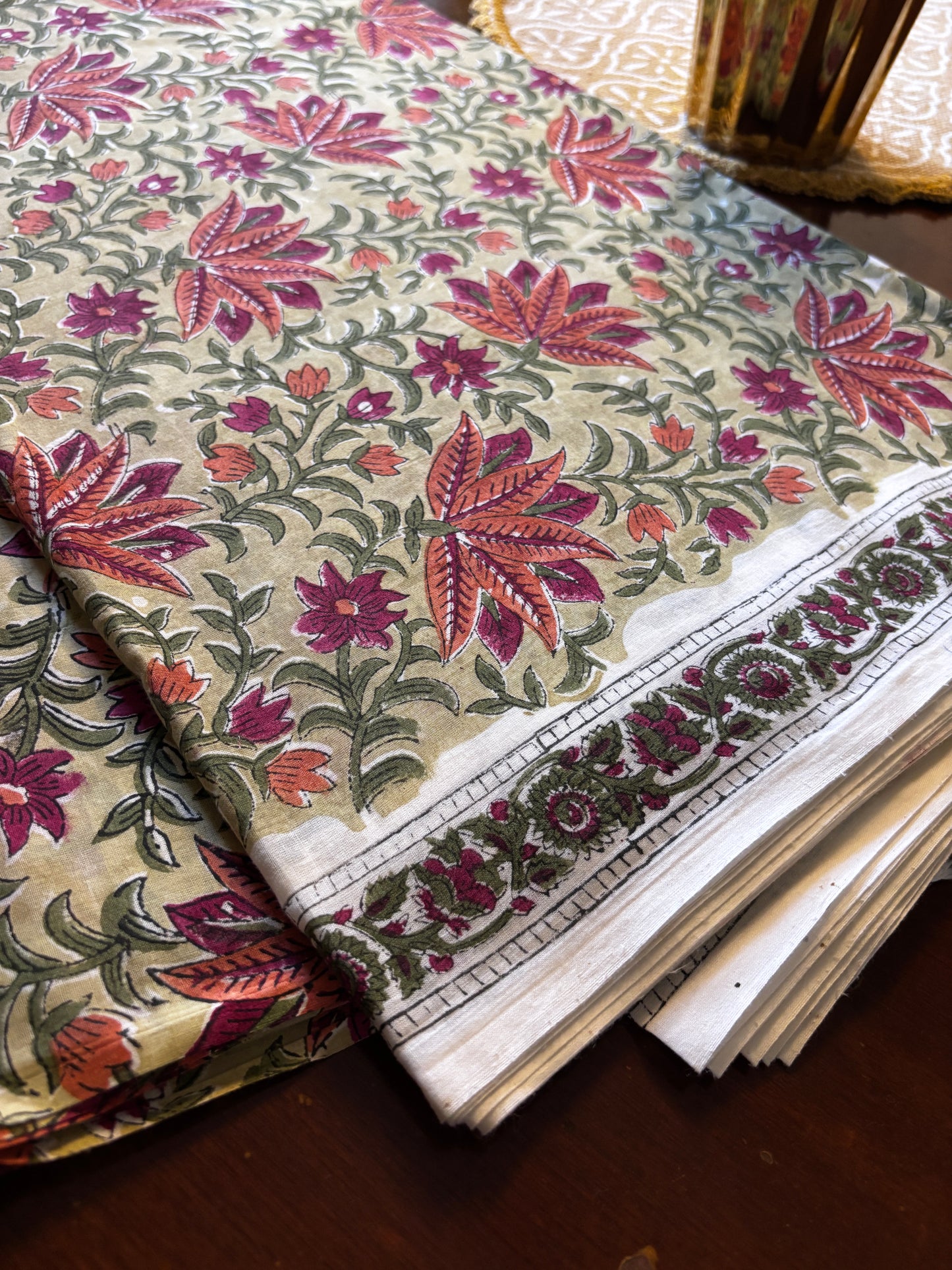Green Jaal Fabric