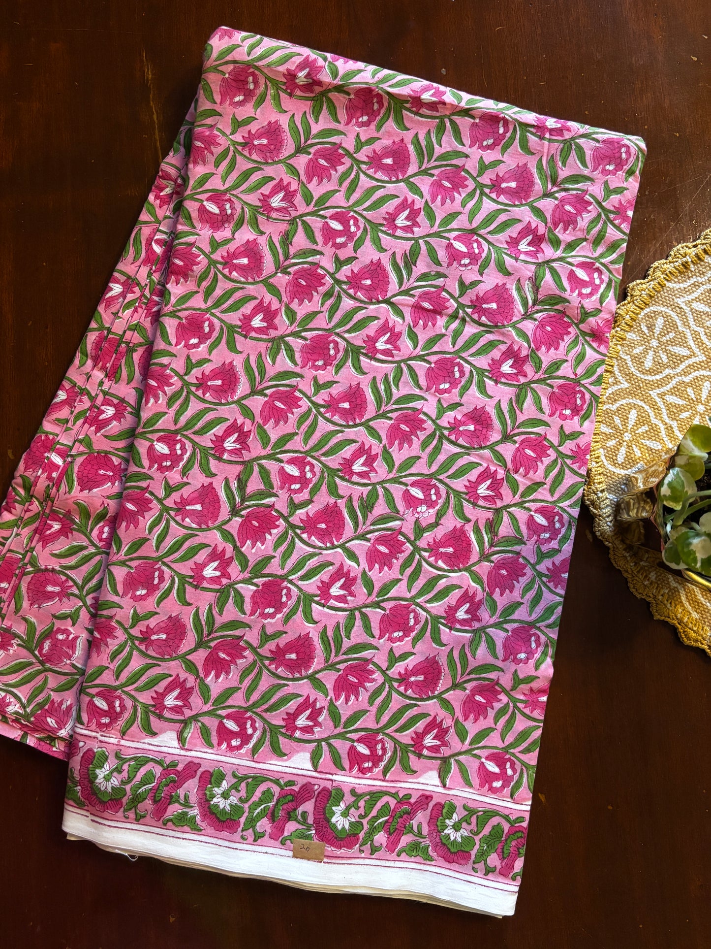 Pink Jaal Fabric