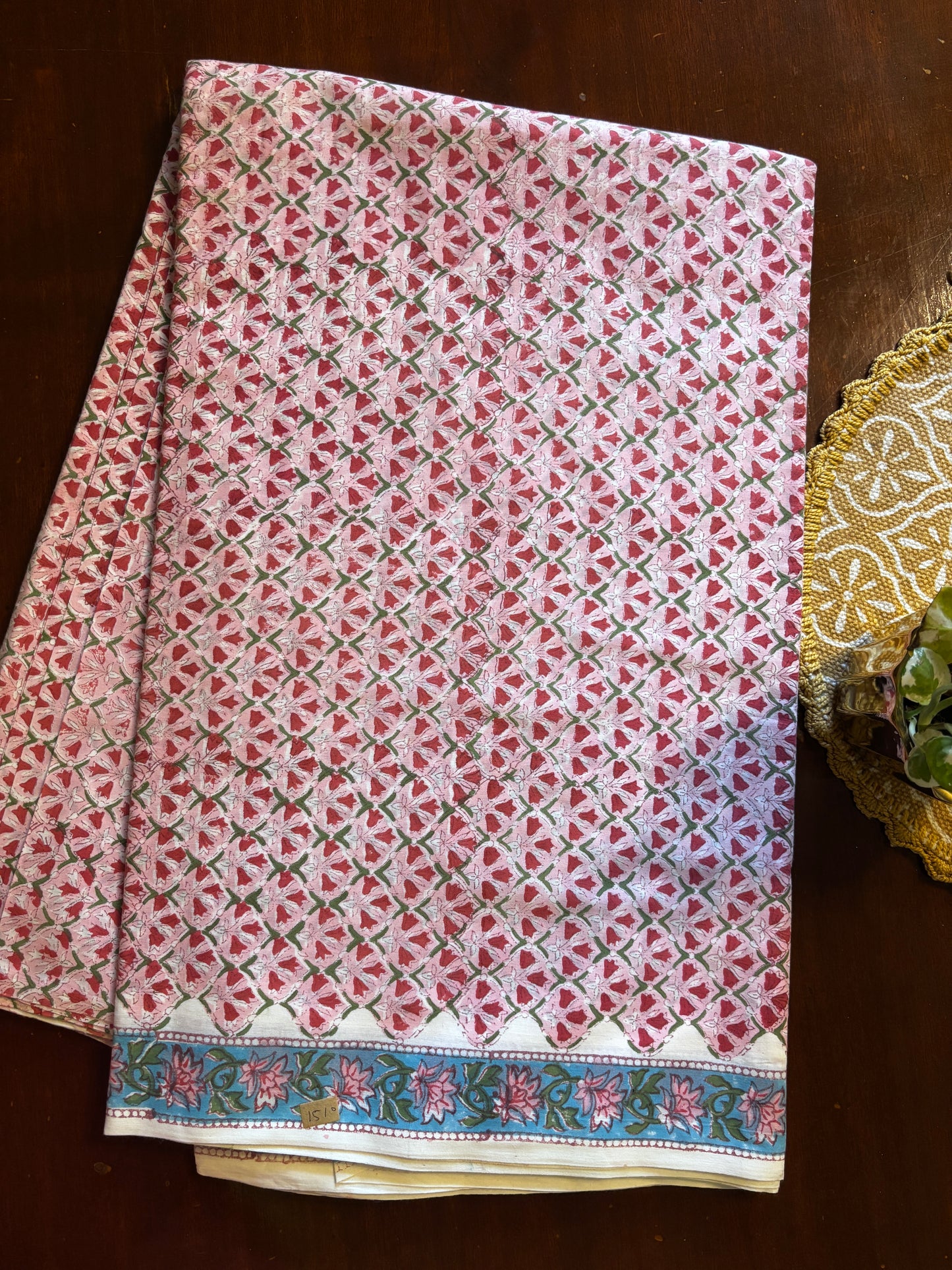 Baby Pink Jaal Fabric
