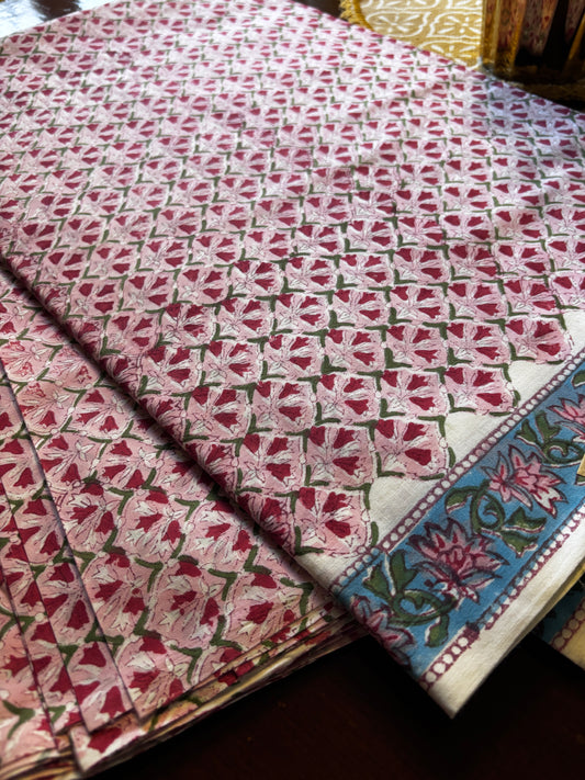 Baby Pink Jaal Fabric