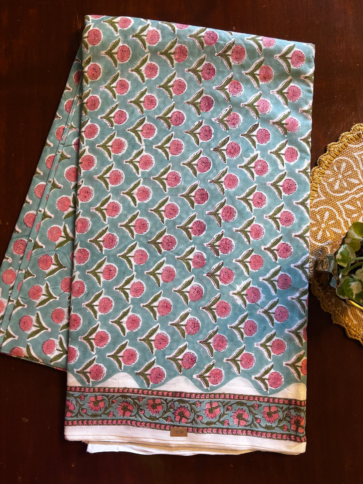 Blue Booti Fabric